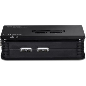 TRENDnet TK-207K 2-Port Desktop KVM Switch, 2048 x 1536 resolution, 2 USB 2.0, 1 x VGA/SVGA HDB 15-pin (Female)